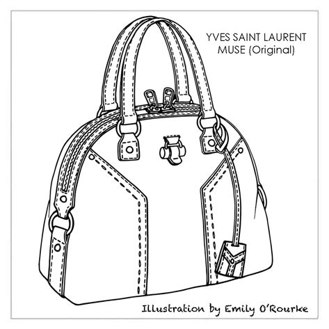 ysl bag drawing|yves saint laurent drawing.